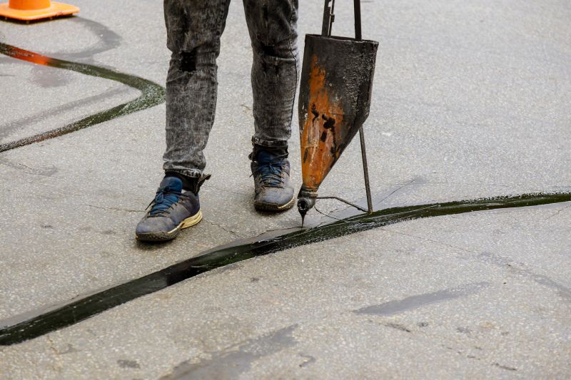 Close-up of Sealant on Pavement