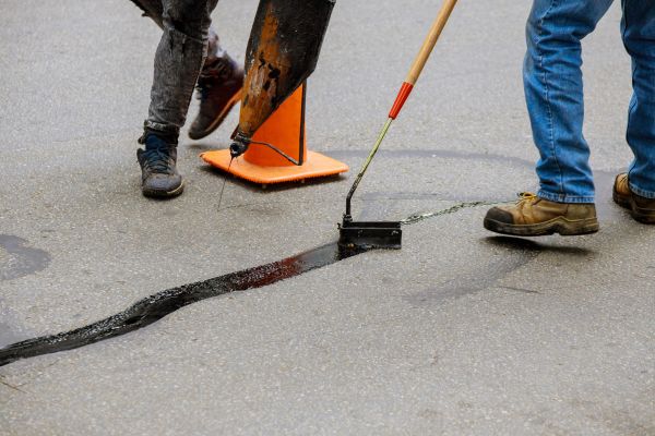 Parking Lot Crack Sealing in Bentonville